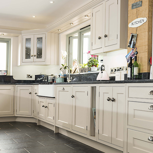 Client Project Kitchen Green and Cream 1